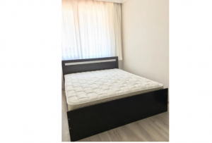 Baza başlık temiz durumda yan yana iki adet iki kişilik baza takımı 8 Tepe home marka iki kisilik venge renginde temiz karyola