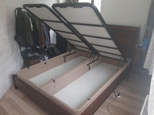 ikinci el 160*200 baza satılıktır 14 çift kişilik baza + başlık + baza çerçevesiyle birlikte ucuz