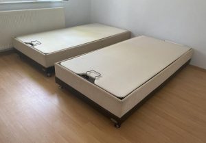 İKİNCİ EL UZAY GRİSİ TEK KİŞİLİK BAZA 11 2 metreye 1 metre bellona tek kişilik baza
