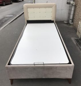 kadife kumasli tek kisilik sandikli baza